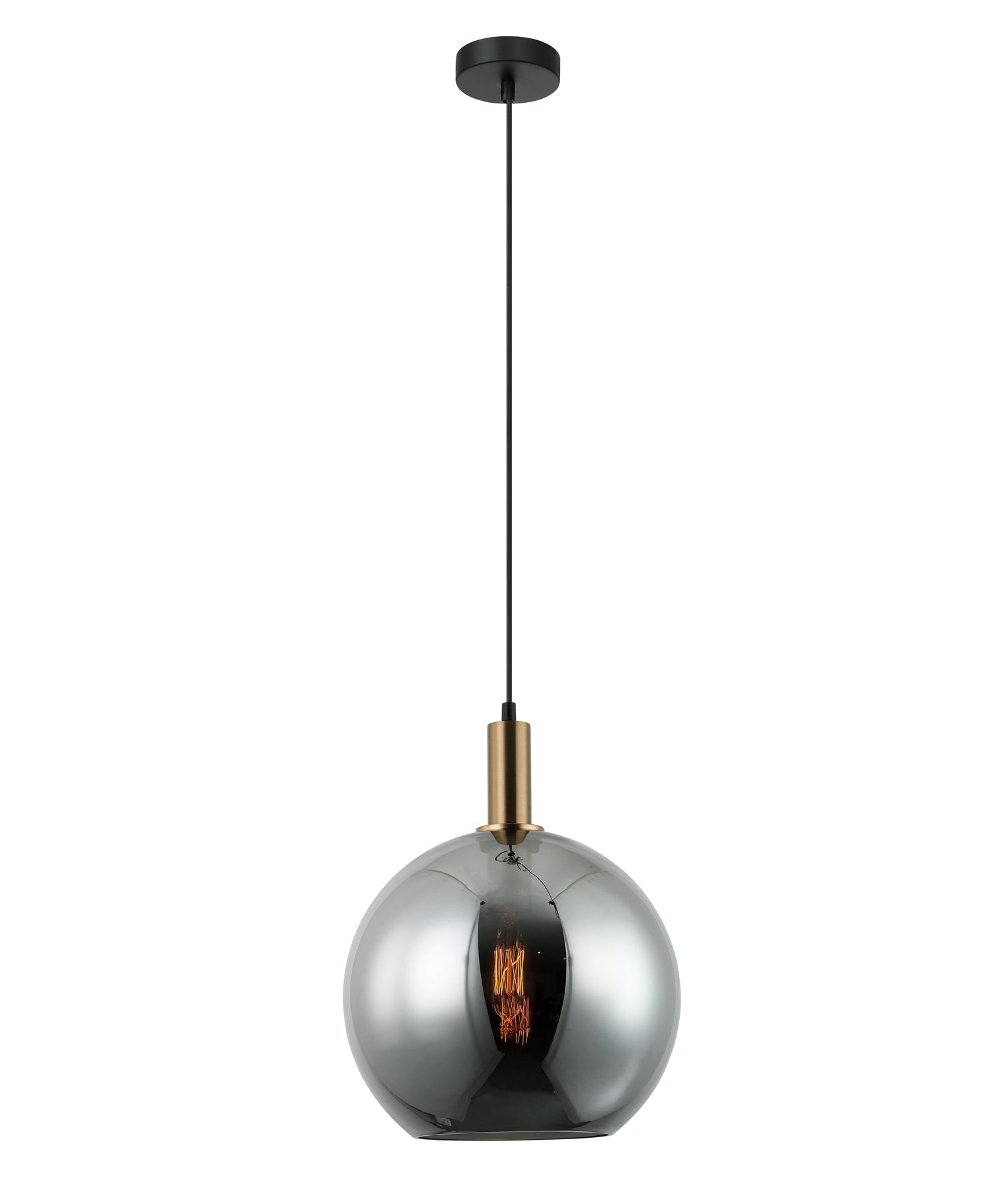 PATERA: Extended Bronze Highlighted Interior Glass Single Pendant Lights