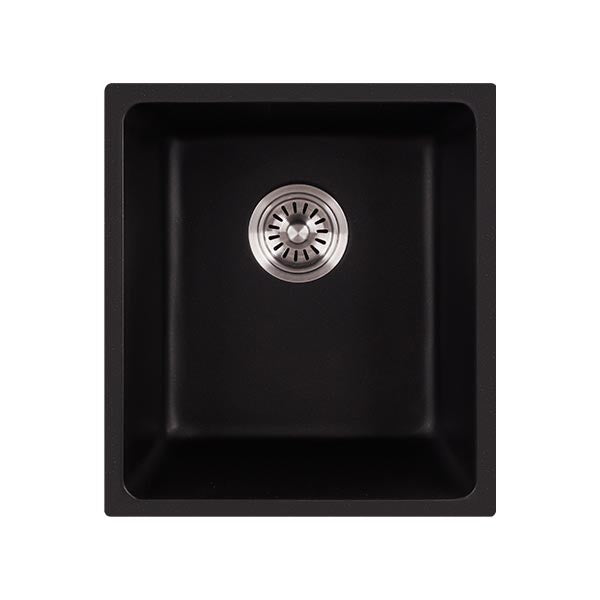 Cora Matte Black Undermount Granite Sink - Durable & Stylish (396 x 446 x 215mm)