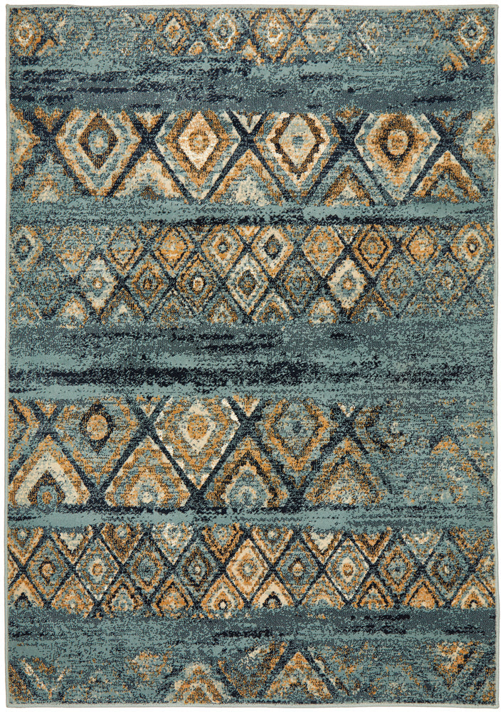Stunning Oxford Blue Contrast Rug - A Traditional Beauty