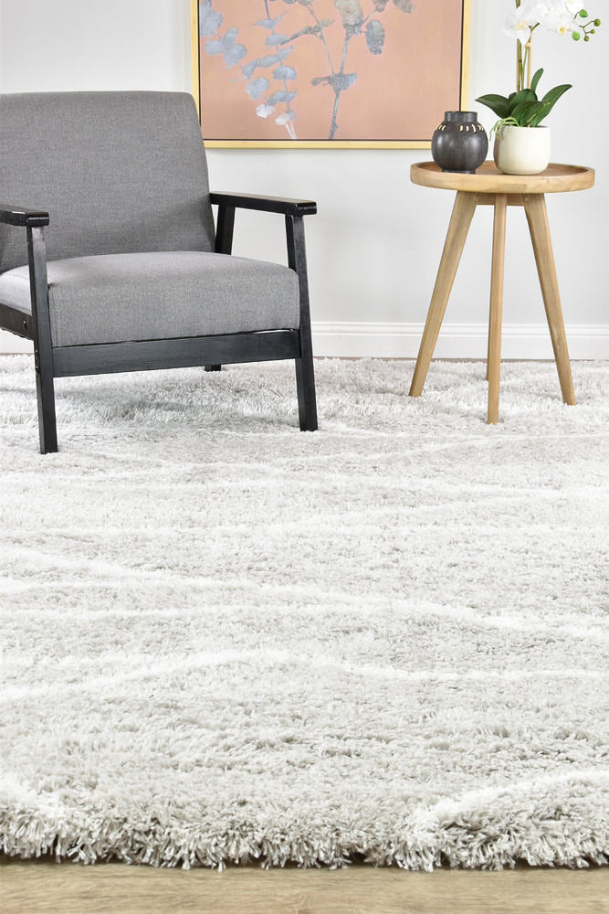 Cobi Soft and Stylish Light Grey Machine - Made Rug 8741A
