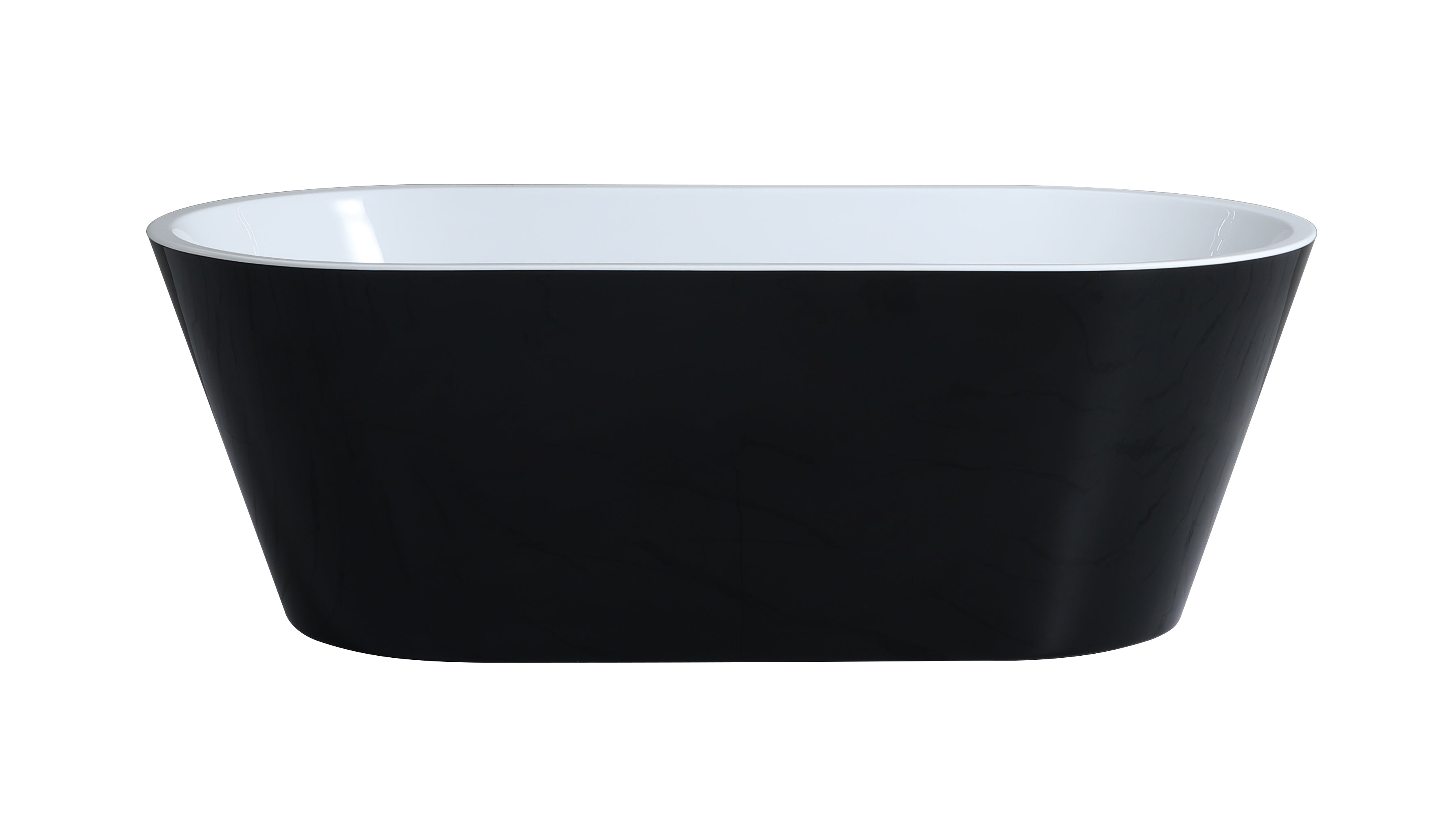 Ovia Freestanding Oval Bathtub - 1500/1700mm, Gloss Black or White