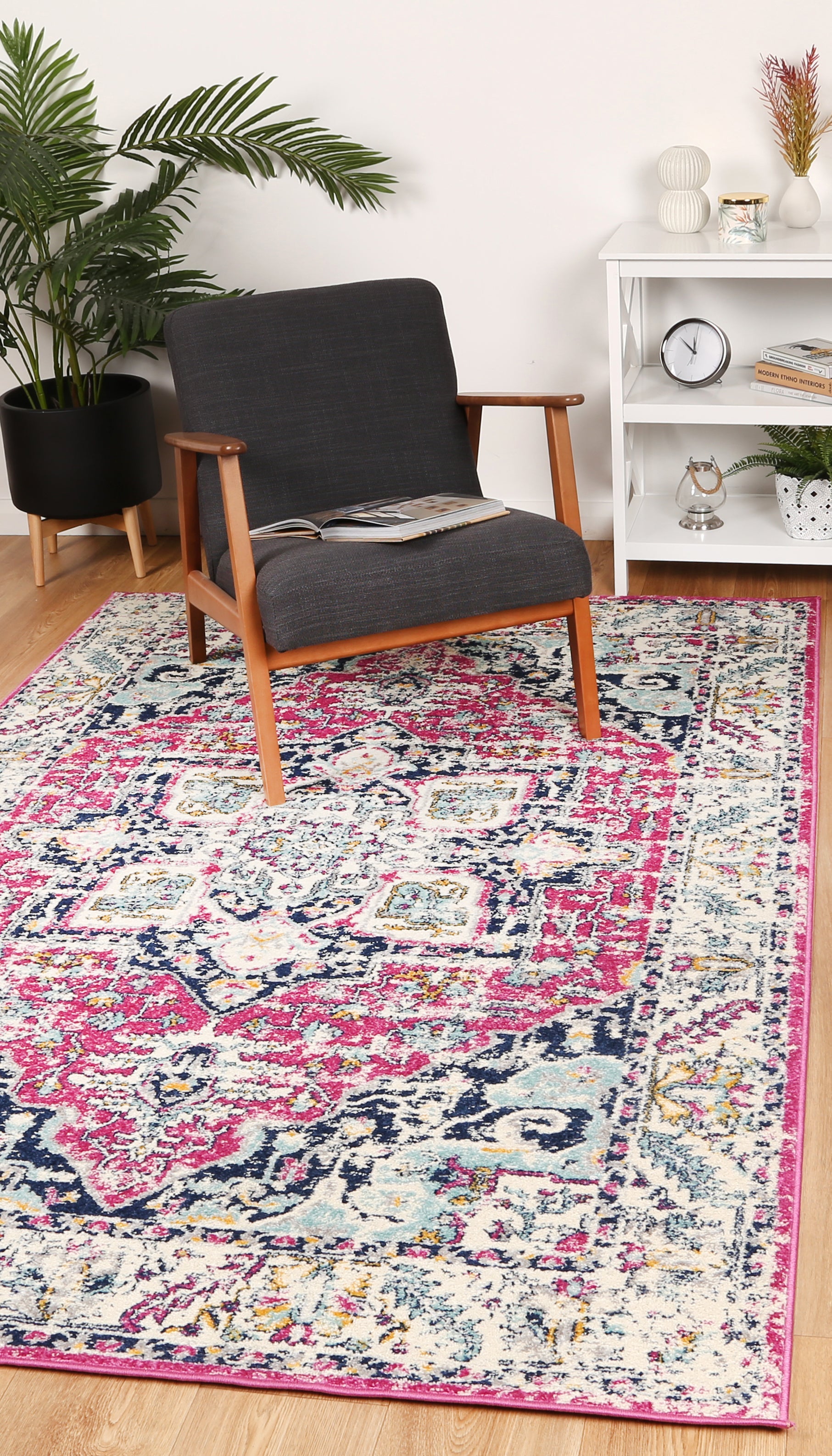 Hot Deal! Palermo Turin Vibrant Pink Rug
