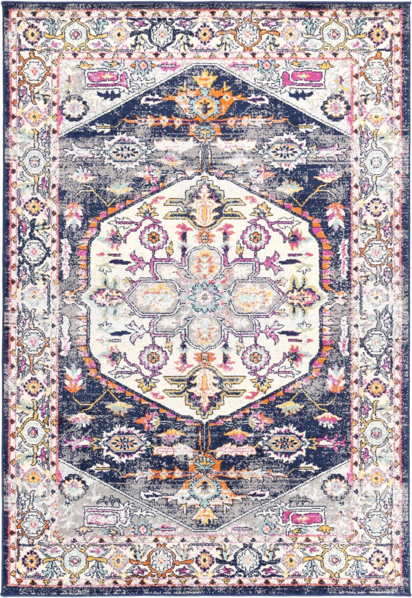 Palermo Catania Navy Rug - Durable, Vibrant and Kid & Pet Friendly