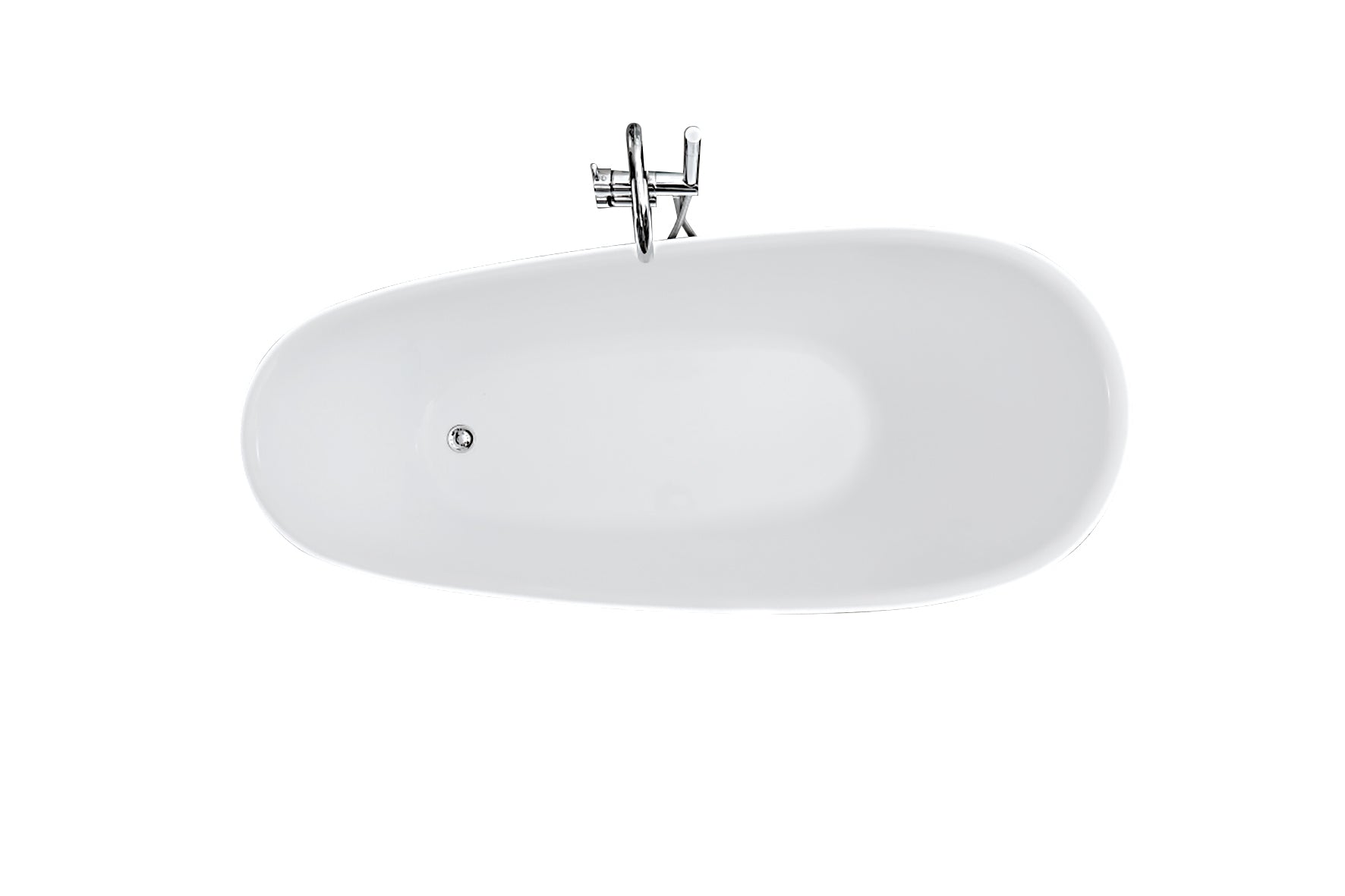 Clara Glossy White Freestanding Bathtub Available in 1500mm and 1700mm Sizes