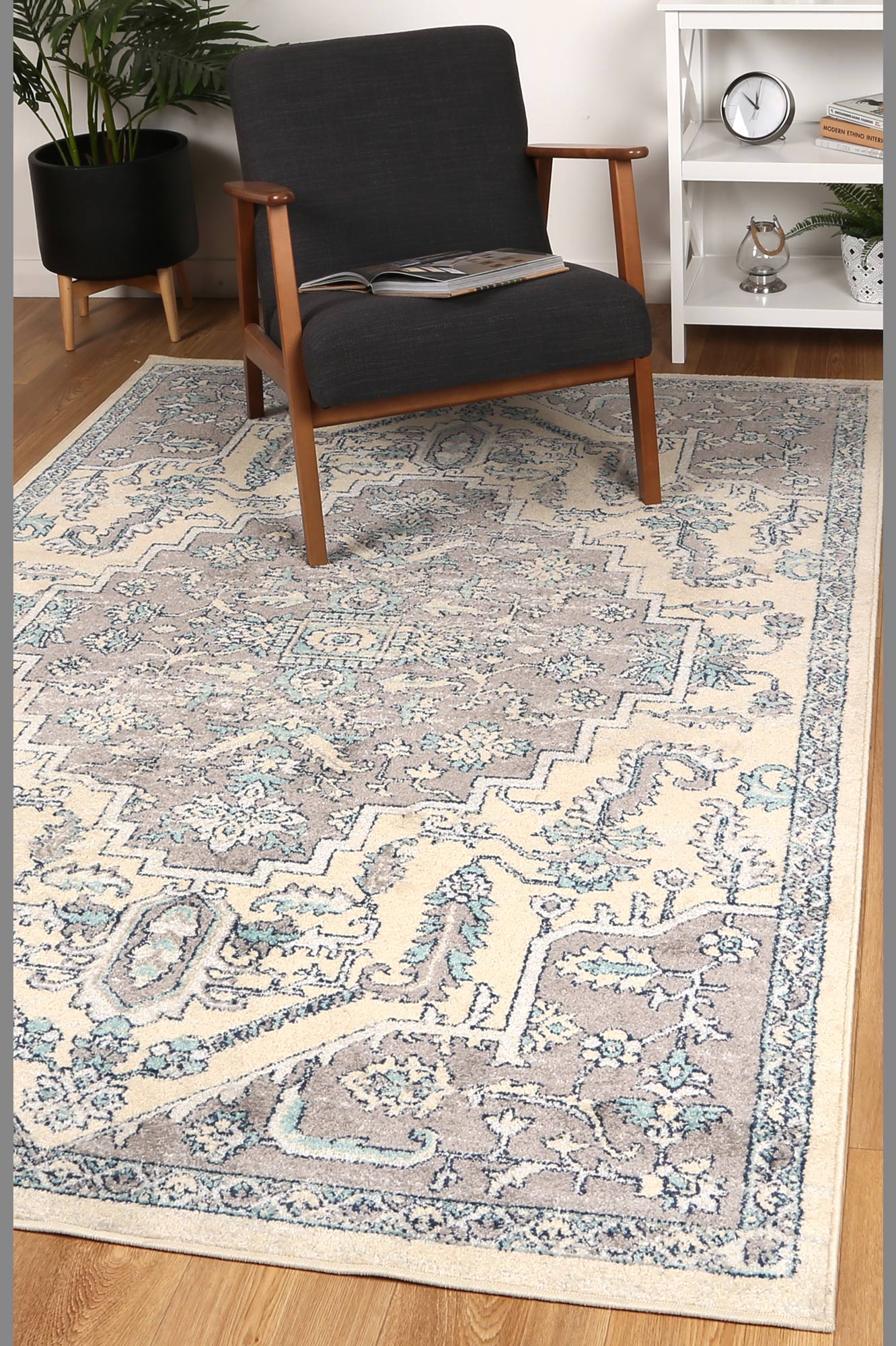 Hot Sale! Palermo Erice Grey Polypropylene Power Loomed Home Decor Rug