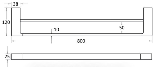 800 mm Chrome Double Towel Rail - 7-Year Warranty