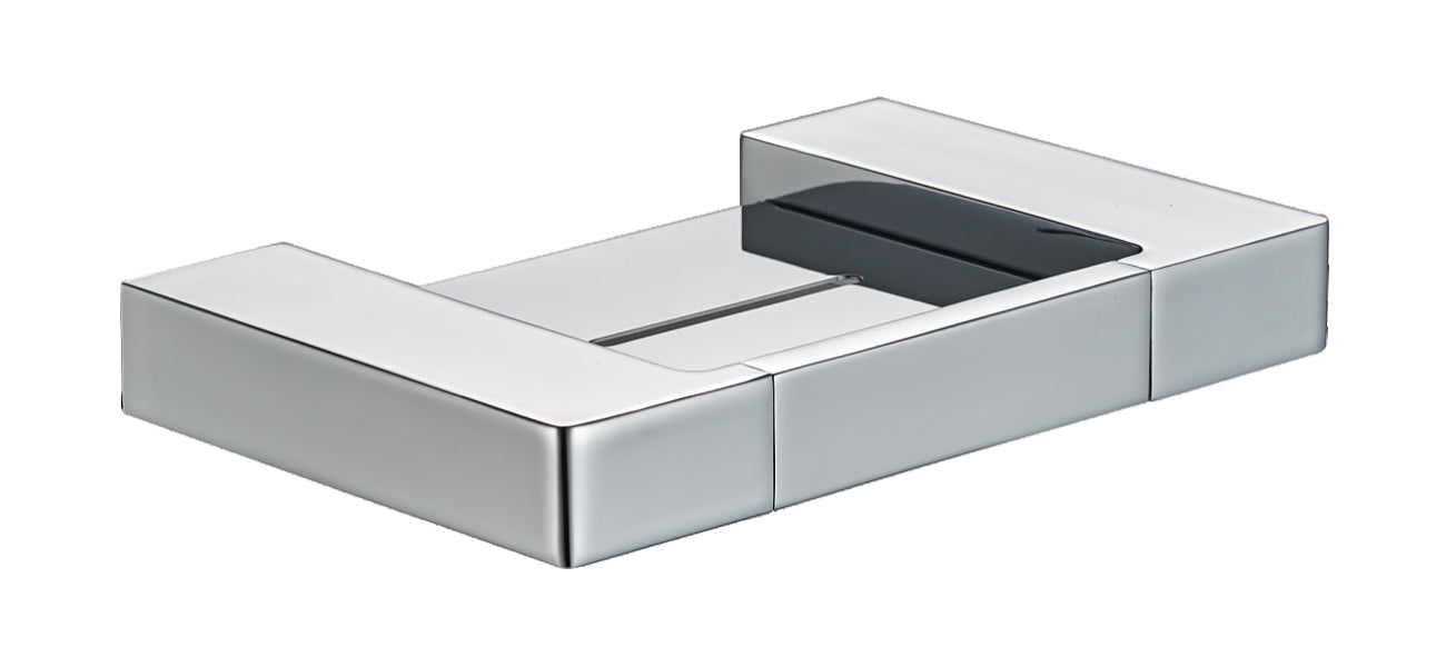 Chrome-plated Brass and Zinc Alloy Ceramic Soap Holder with 7-Year Warranty