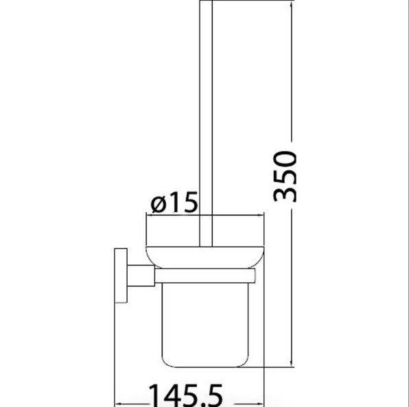 Chrome-Plated Otus Round Toilet Brush with 7-Year Warranty
