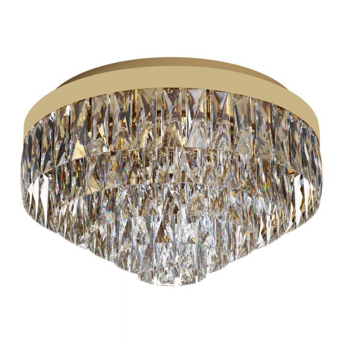 Sparkling Deal: VALPARAISO 57 Gold-Coloured Crystal Ceiling Light for Home Decoration