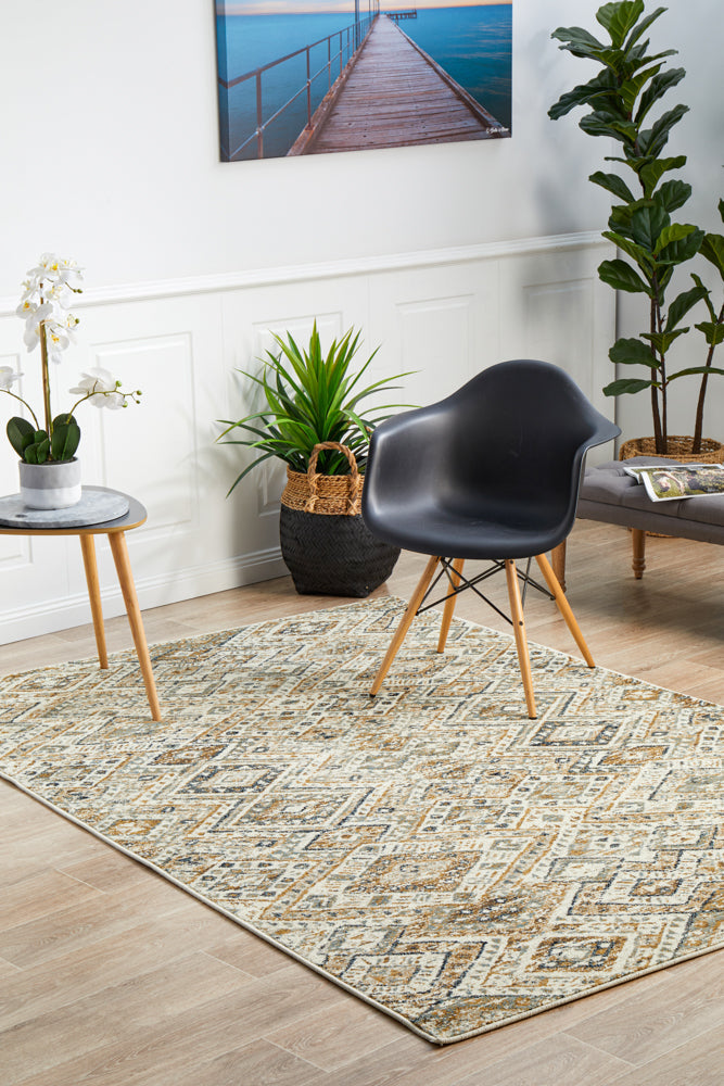 Elegant Oxford Tribe Bone Rug with 11mm Soft Pile and Classic Design