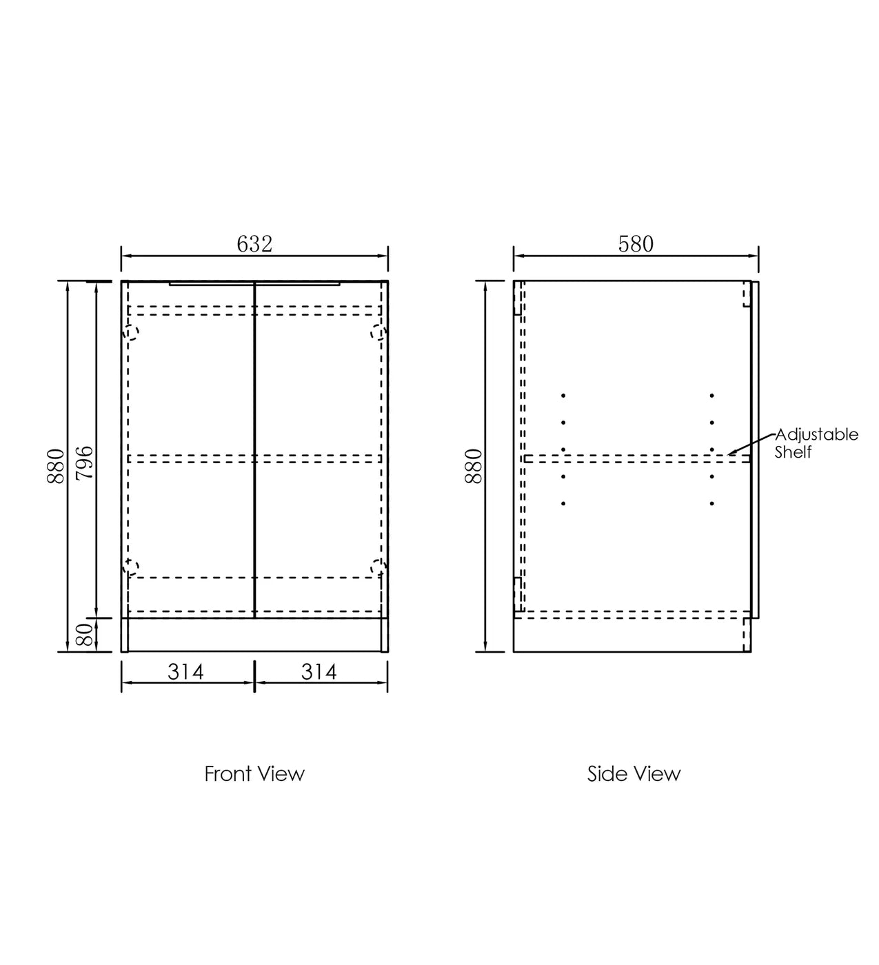 Byron 1715x600x2100mm Natural Oak Laundry Cabinet Set with Stone Top (Style A)