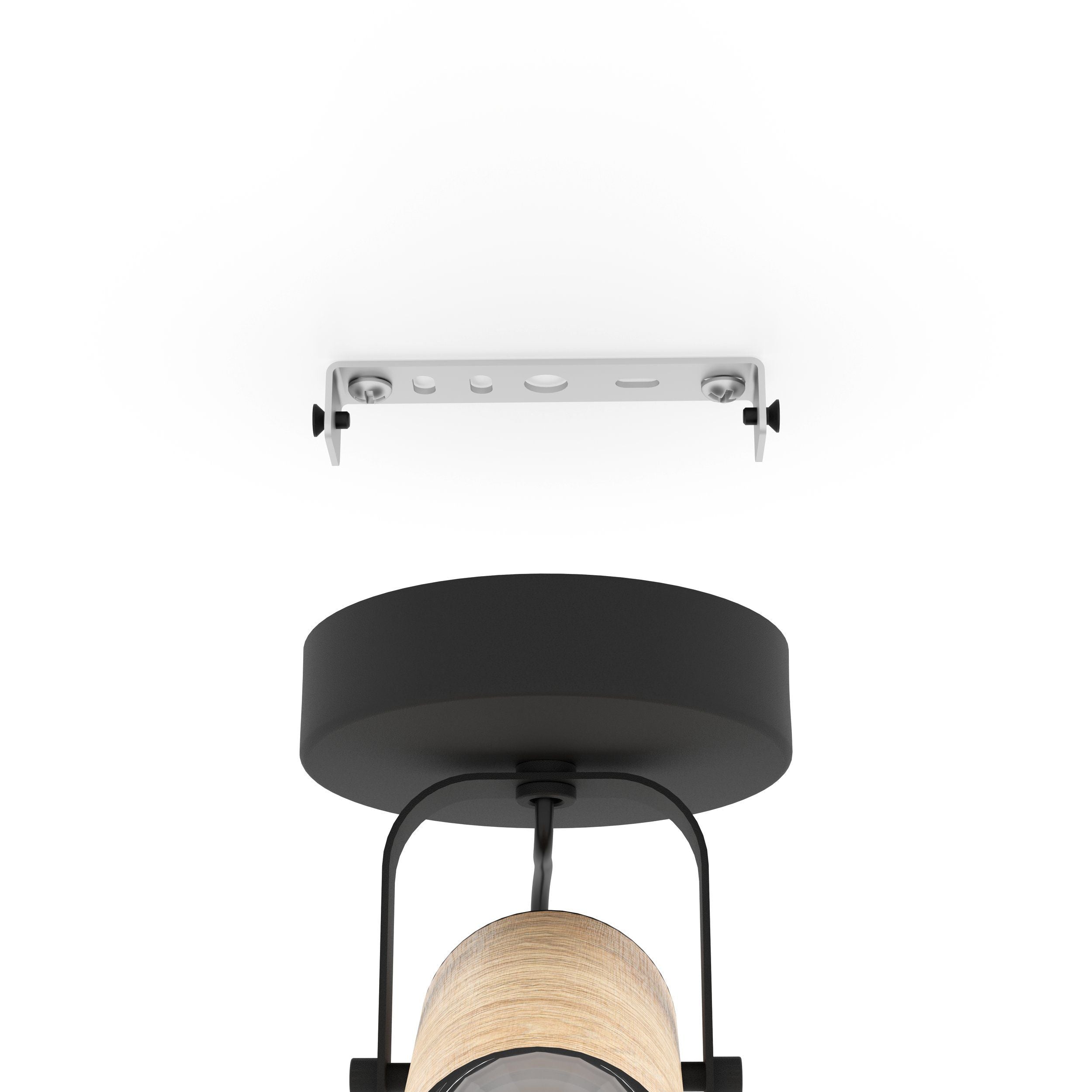 Stylish Steel Black CAYUCA Spot with Warm Lighting