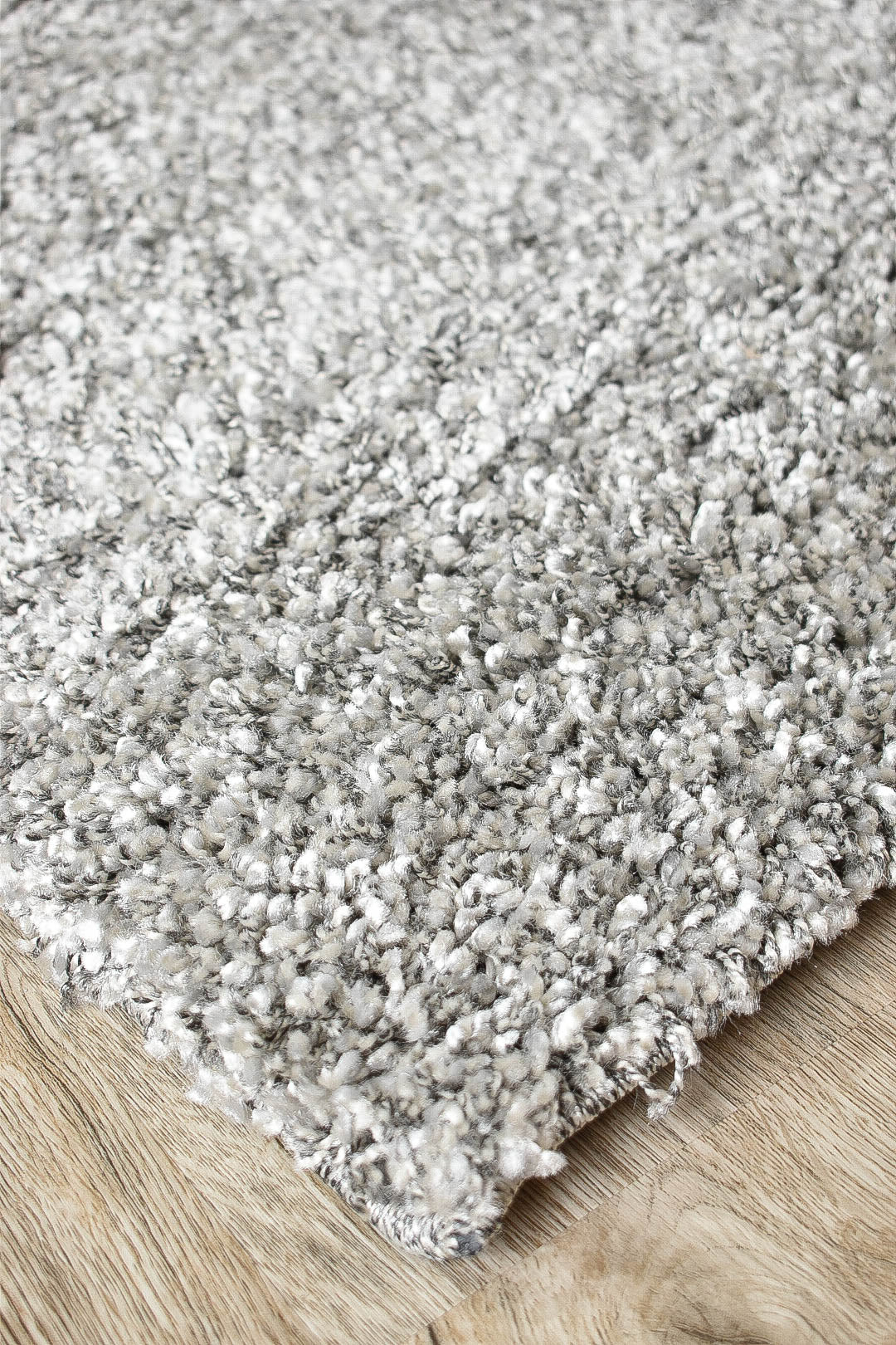 Stylish Palma Light Grey Polypropylene Rug with Soft Touch and Thick Pile