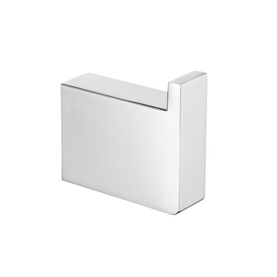 Elegant Chrome-finished Square Single Robe Hook Made of Durable 304 Stainless Steel