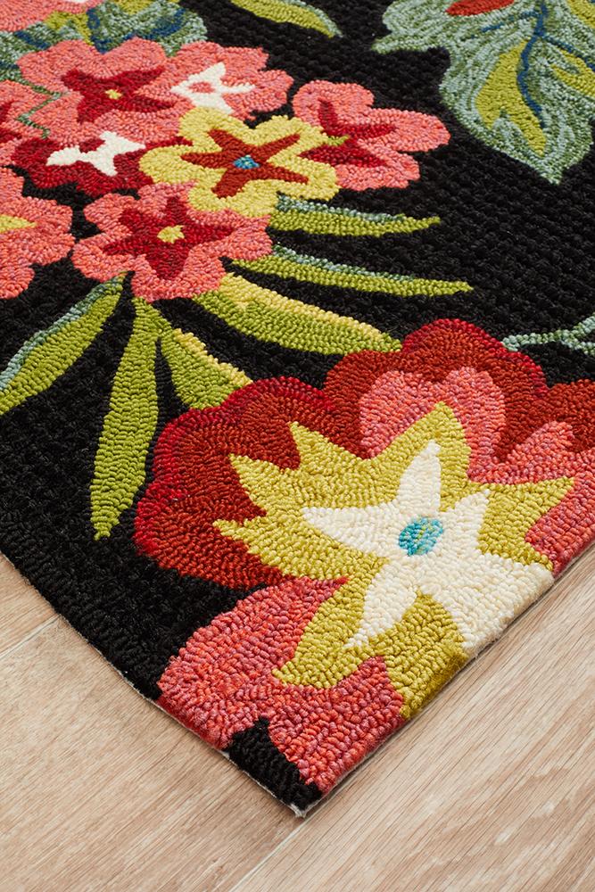 Hot Deal! Copacabana Kelsey Black Indoor-Outdoor Rug