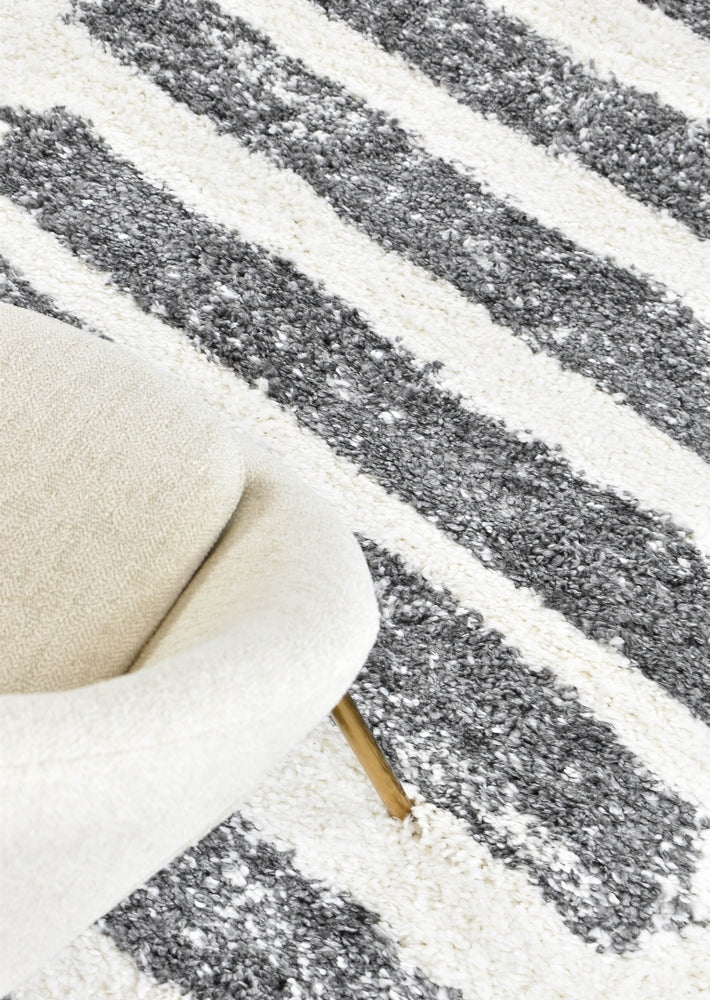 Hot Deal! Palermo Dark Grey Shaggy Rug 0B470A