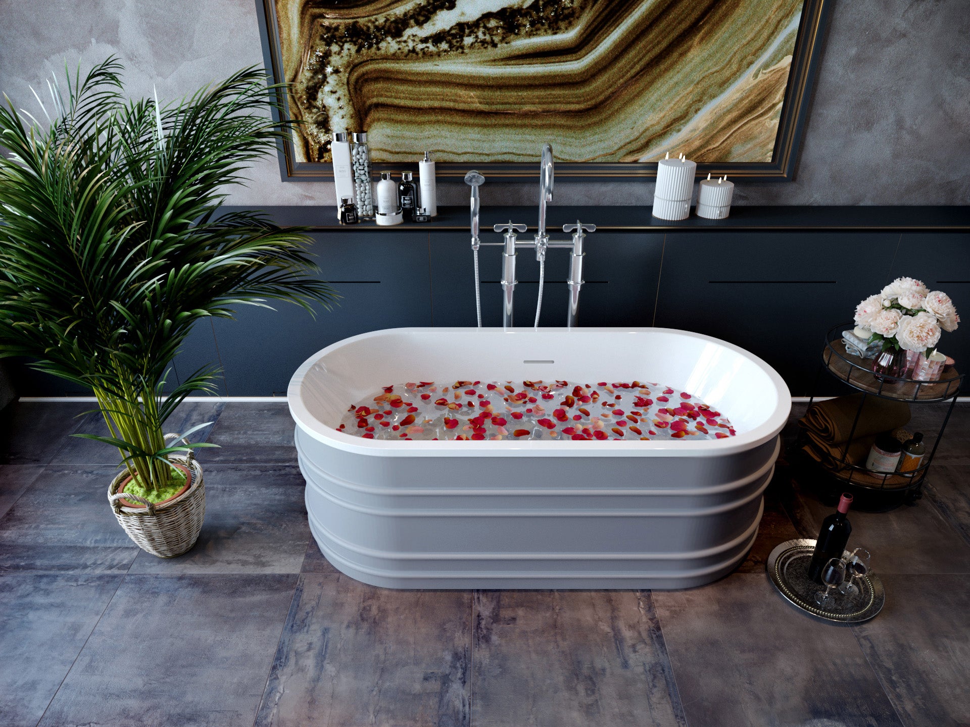 BUCCIANO 1675mm Non-overflow Freestanding Bathtub - Timeless Design for Your Bathroom