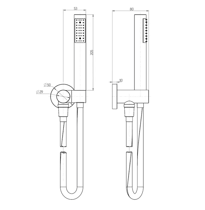 Round PAVIA Handheld Chrome Shower Set with Premium Features