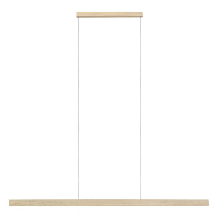 Oak Finish 2-Light Climene Pendant Light for Dining or Kitchen