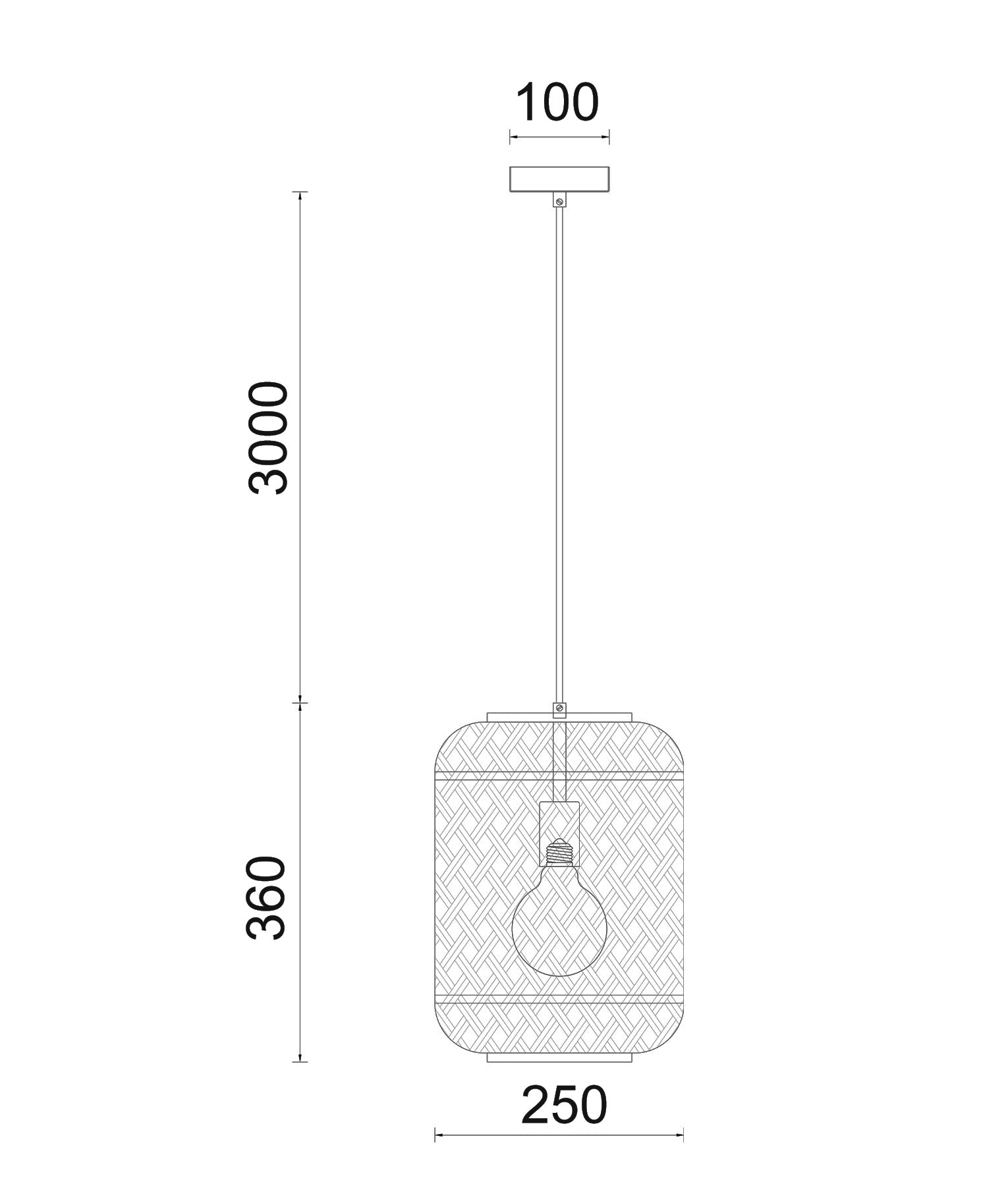 Hot Deal! Bohemian Brown/Natural Bamboo Cylinder Interior Pendant Light