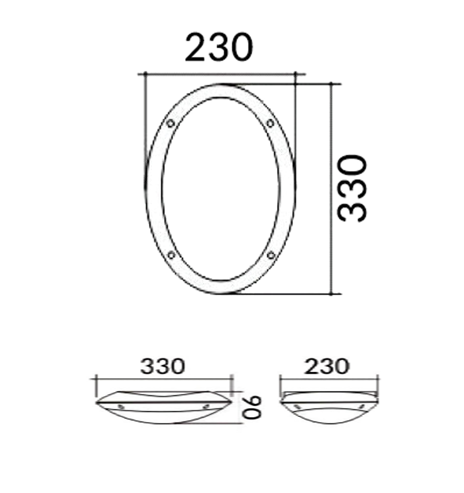 Great Deal! Oval LED Exterior Bulkhead Lights with IP66 Rating and IK10 Vandal Resistance