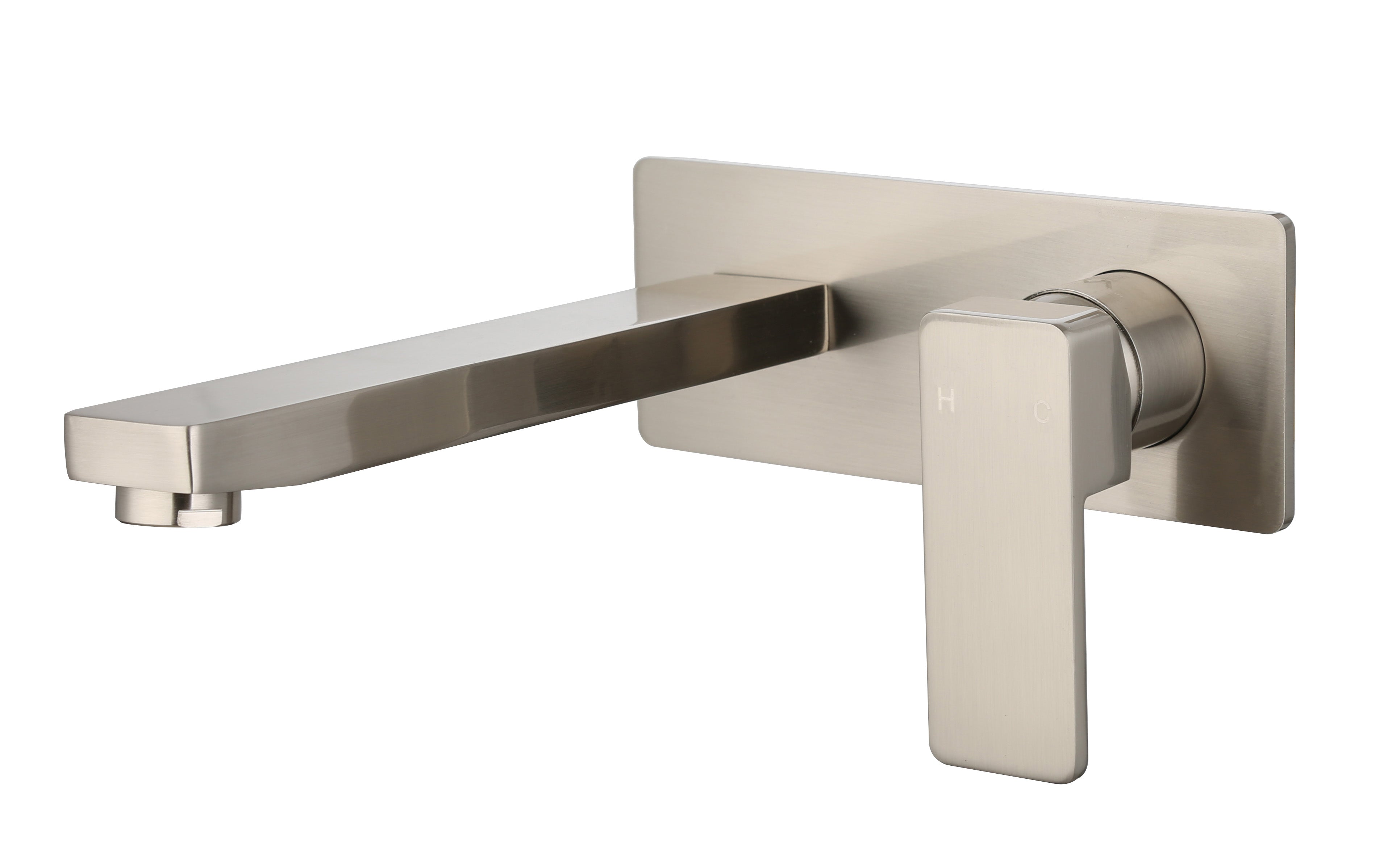 Hot Sale! Brushed Nickel Ceram Wall - Mounted Basin Mixer for Bathroom