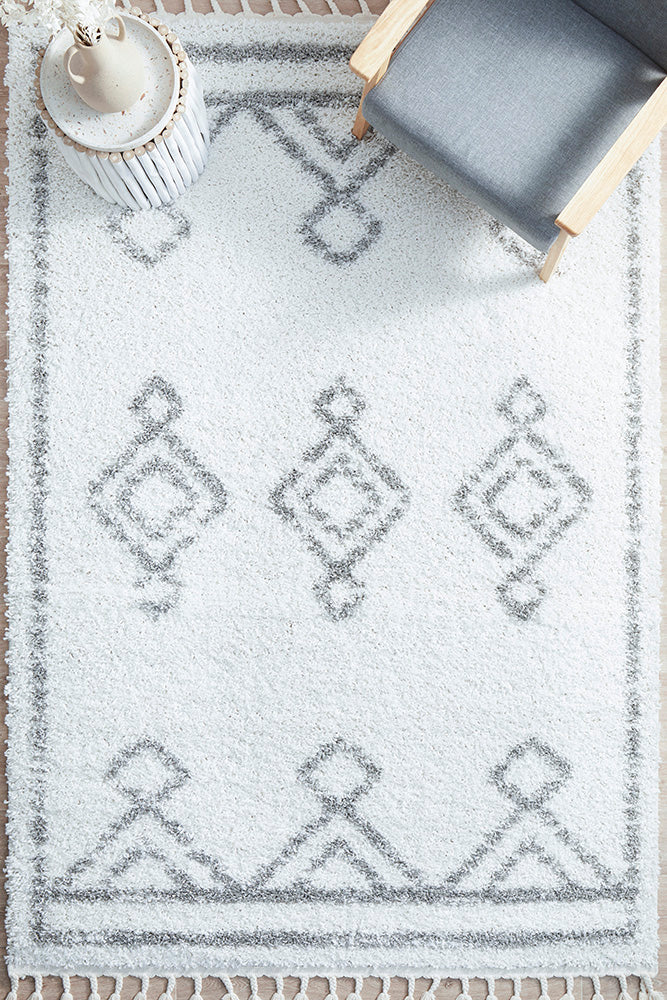 Exclusive Casablanca Temara White Rug - Ideal for High Traffic Areas