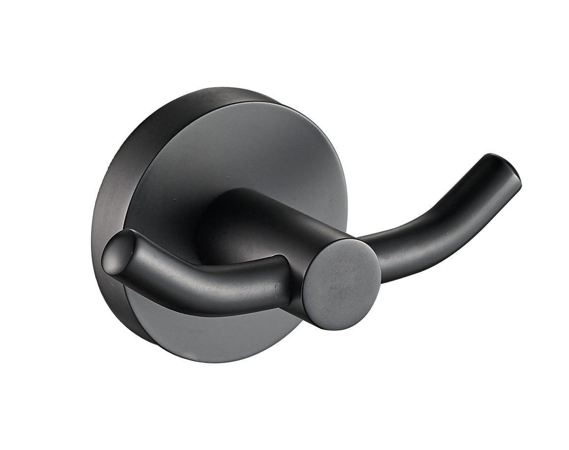 Exclusive Matte Black Otus Round Double Robe Hook - Ideal for Your Home!