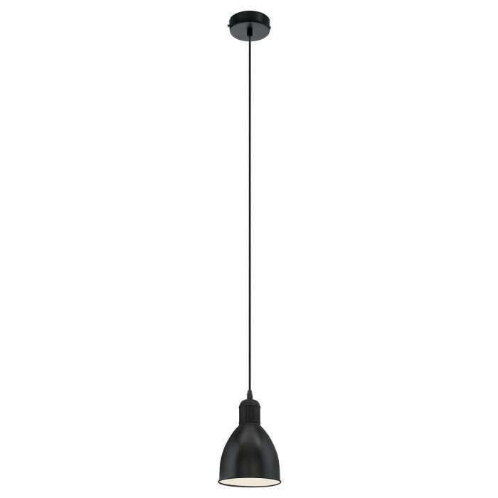 Black Steel PRIDDY 64 Pendant Light with Industrial Charm