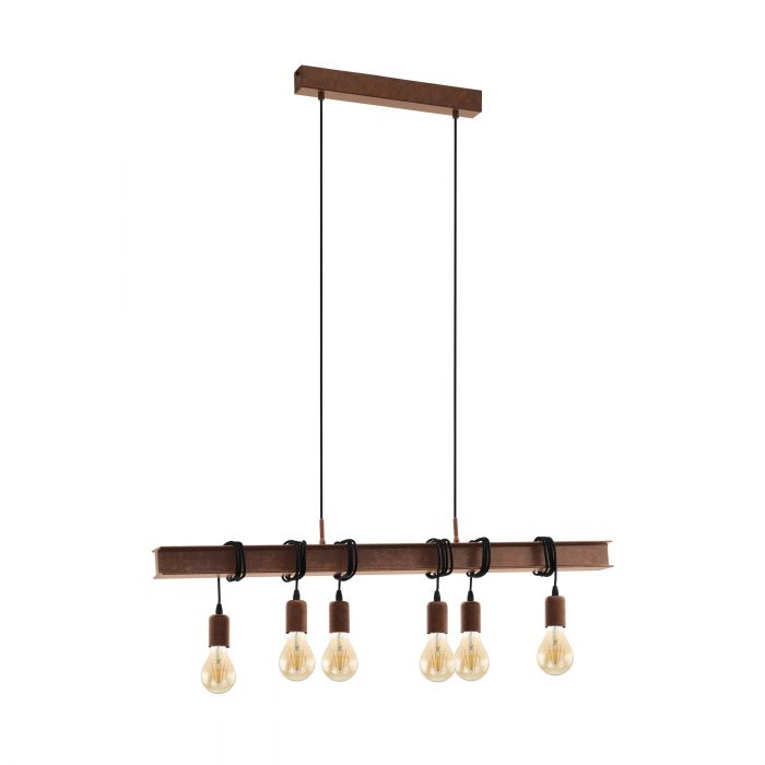 Antique - Brown Steel TOWNSHEND4 59 Pendant Light for Stunning Dining Areas