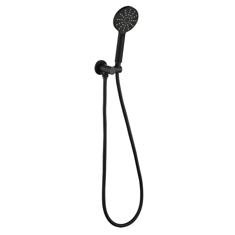 Hot Sale! Matte Black Cora Round Wall - Mounted Hand Shower with Outlet Bracket