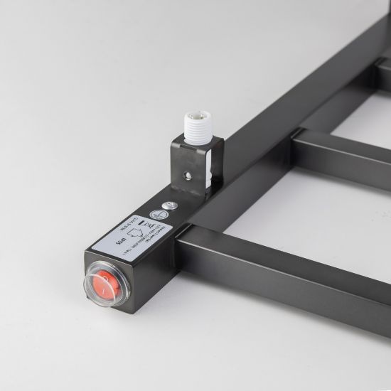 6-Bar Square Electric Heated Towel Rack in Brushed Gun Metal Grey