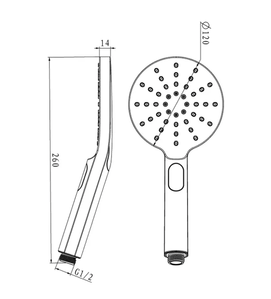 Round PAVIA Handheld Shower Set in Brushed Nickel Finish
