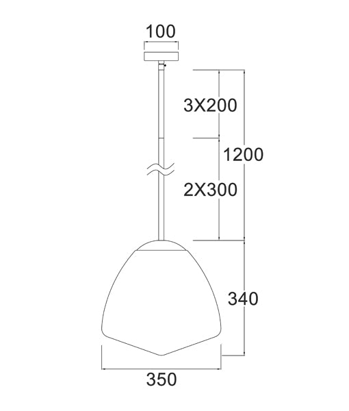 Hot Sale! CIOTOLA Interior Large Tipped Dome Frosted Glass Single Pendant Lights