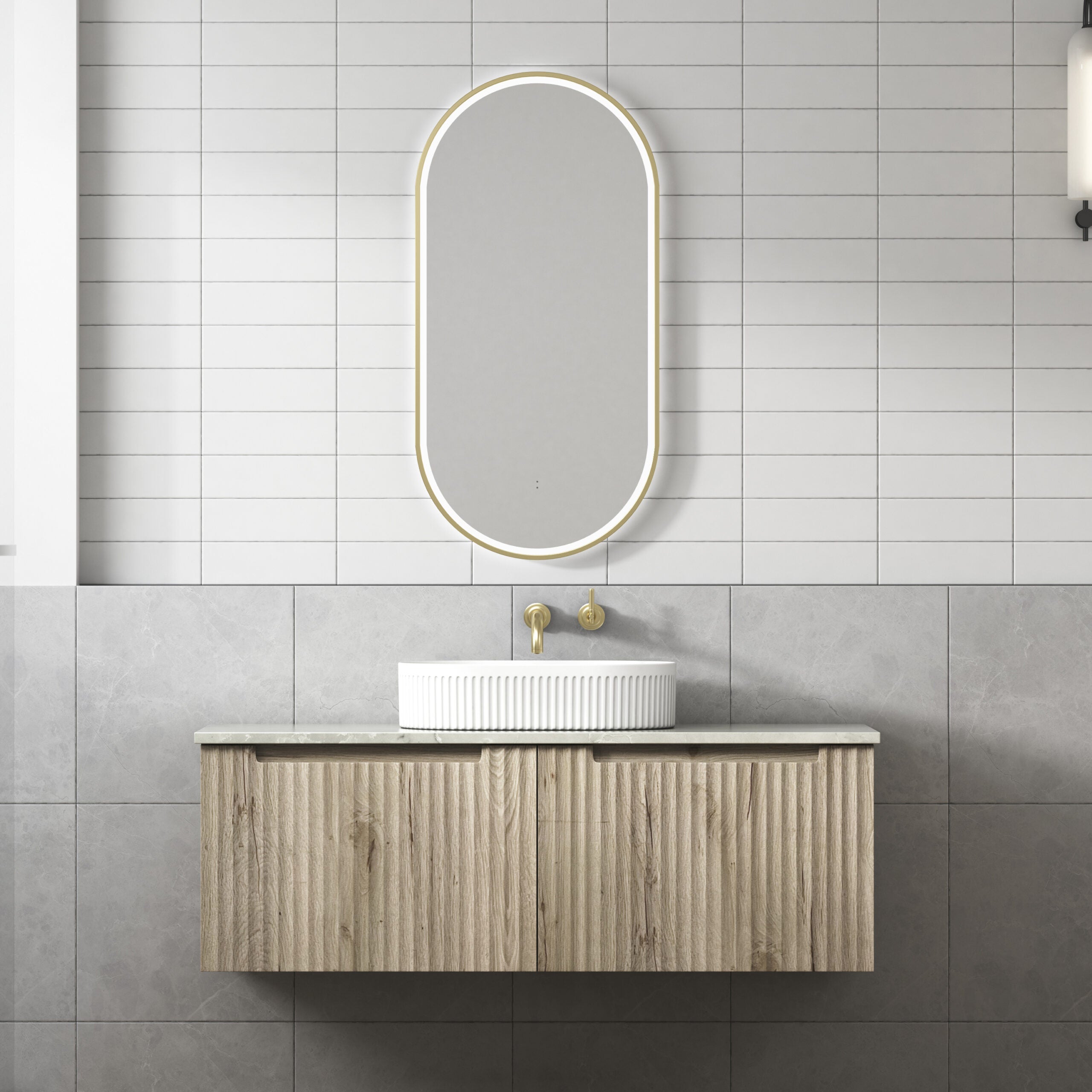 Exclusive CALDER Wall - Hung Vanity in Natural Oak (All Sizes)