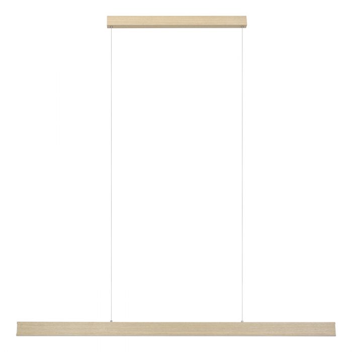 Oak Finish 2-Light Climene Pendant Light for Dining or Kitchen