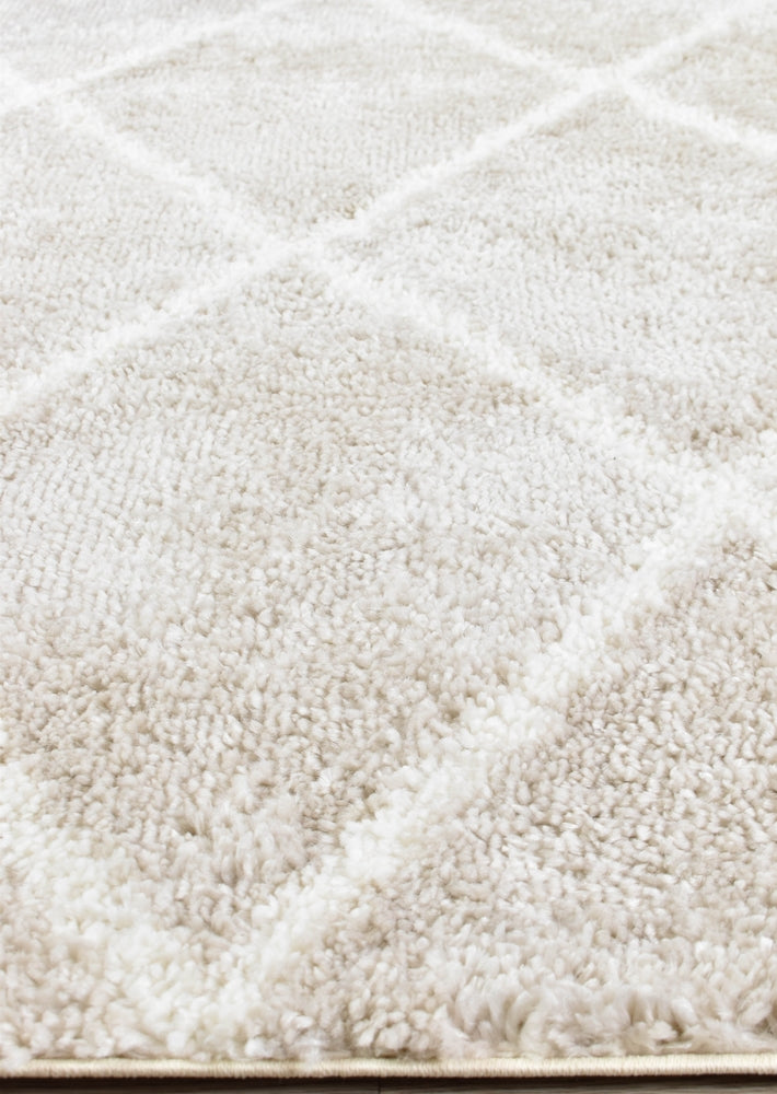 Hot Sale! Cream Beige Palermo Shaggy Machine - Made Rug 1562A for Home Decor