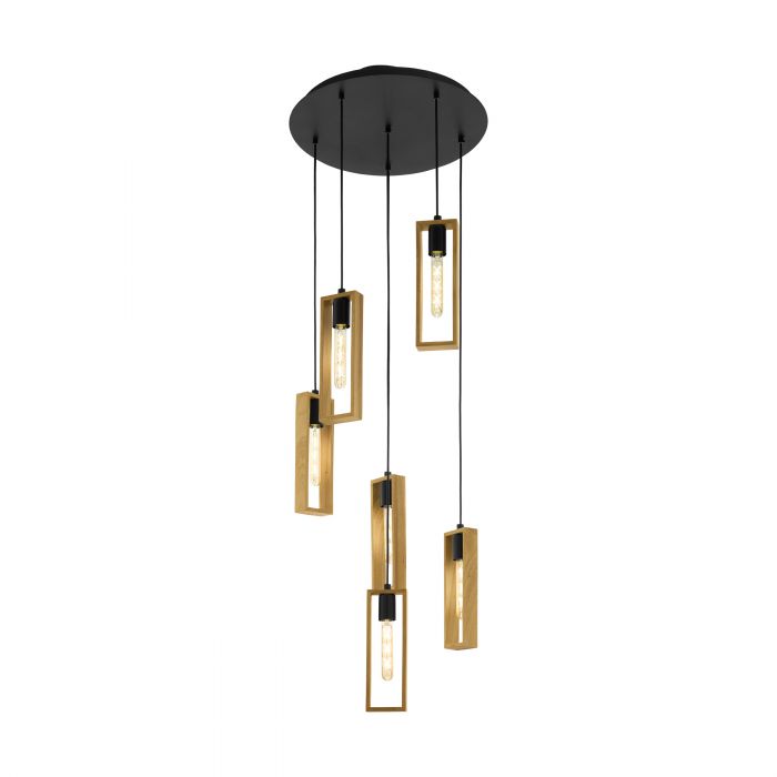 Brown Wood Pendant Light LITTLETON 49N - Exclusive Offer