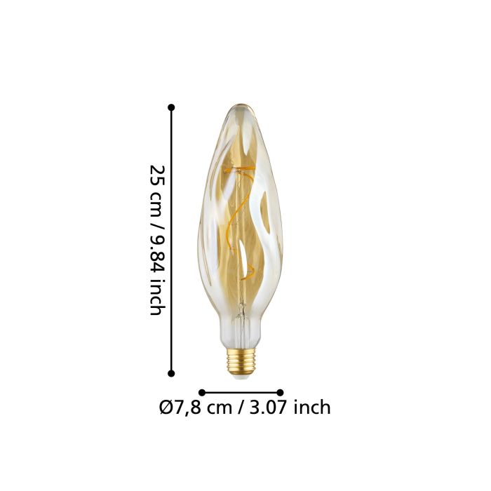 Dimmable LED Filament Bulb E27 with 270 lm Luminous Flux