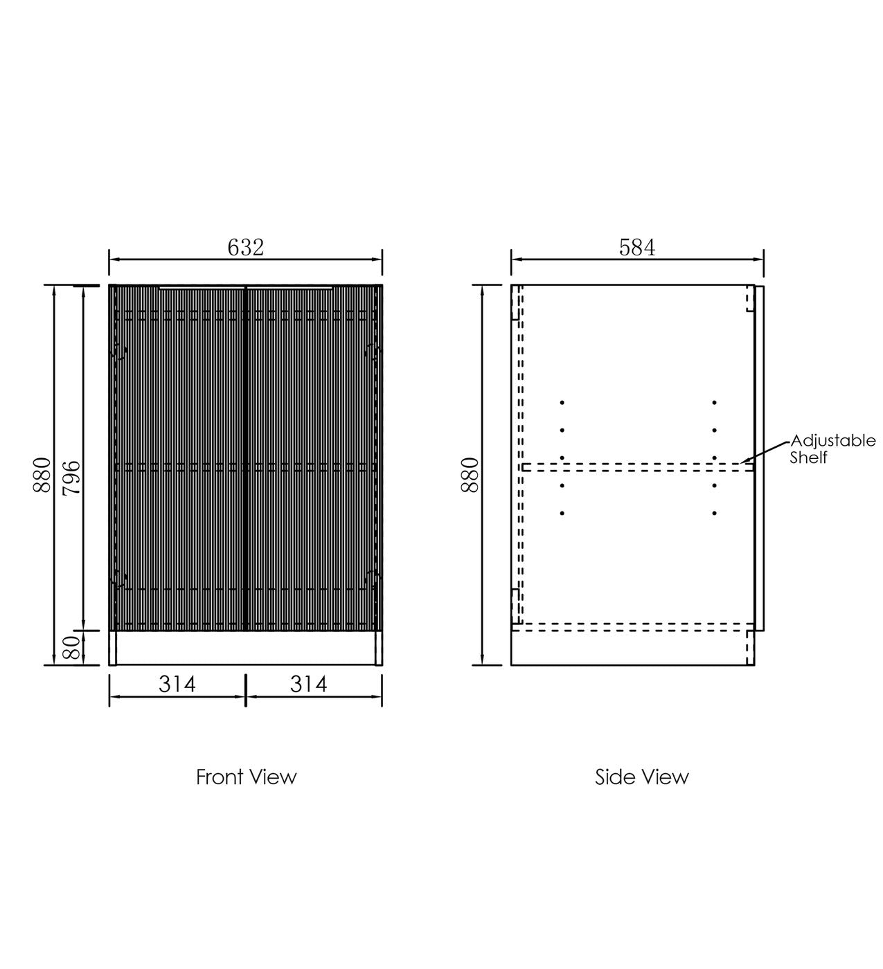 Hot Deal! BURLEIGH 1300x600x900mm White Laundry Cabinet Set with Quartz Stone Top