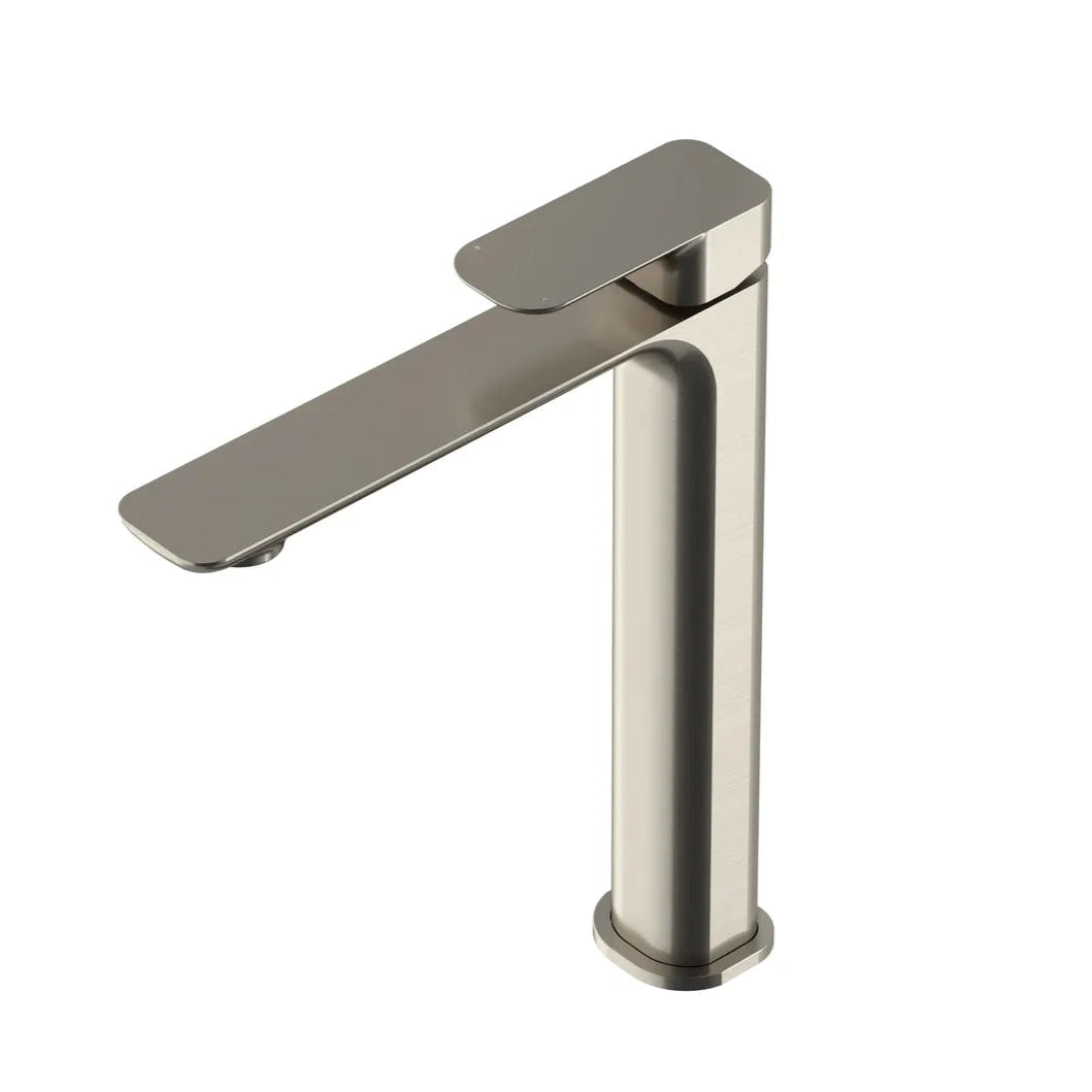 Brushed Nickel Oskar Tall Basin Mixer with Durable Finish