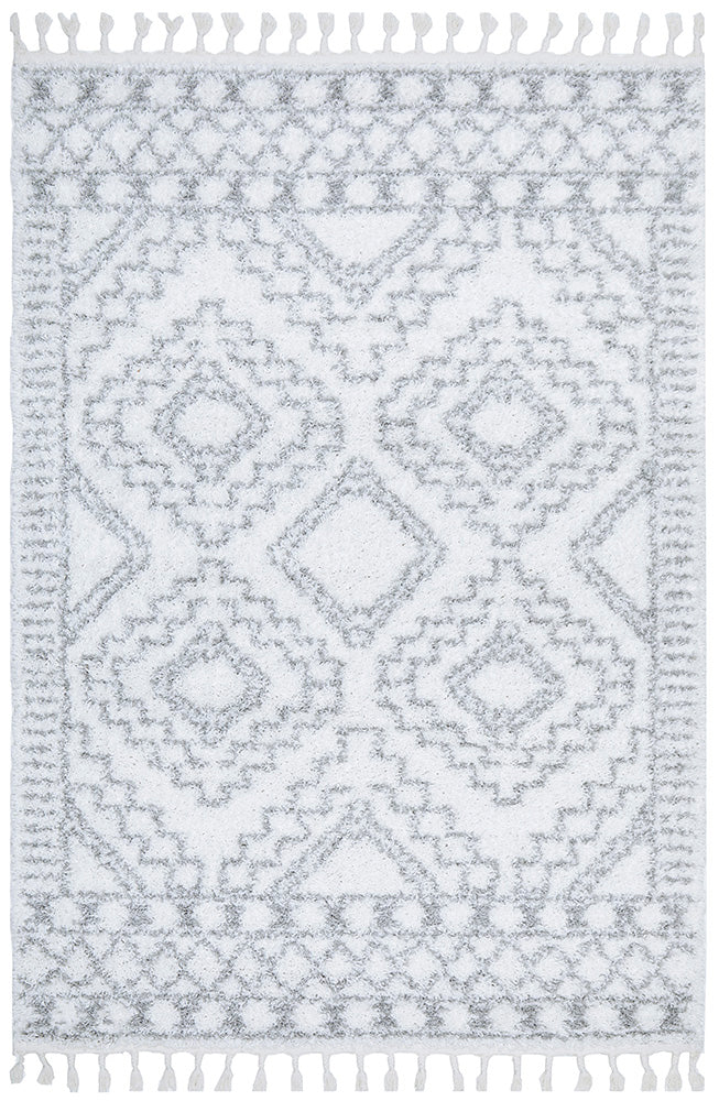 Hot Sale! Stunning Casablanca Fez White Polypropylene Rug for Home Decor