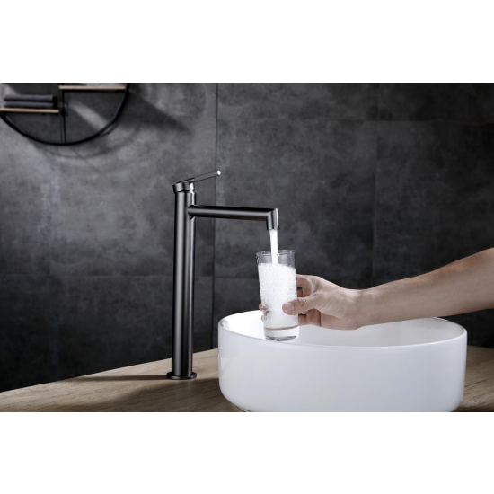 Special Offer! CADDENCE Tall Basin Mixer with Brushed Gun Metal Finish