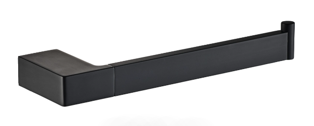 Matte Black Brass & Zinc Alloy Ceramic Towel Bar with 7-Year Warranty