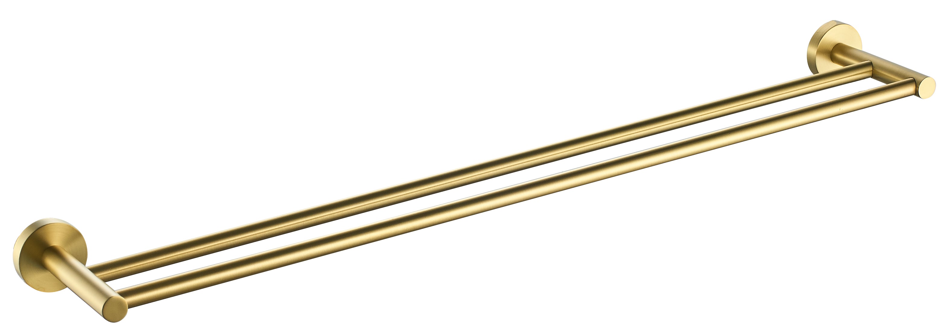 Hot Sale! 600mm Otus Round Double Brushed Gold Towel Rail for Bathroom