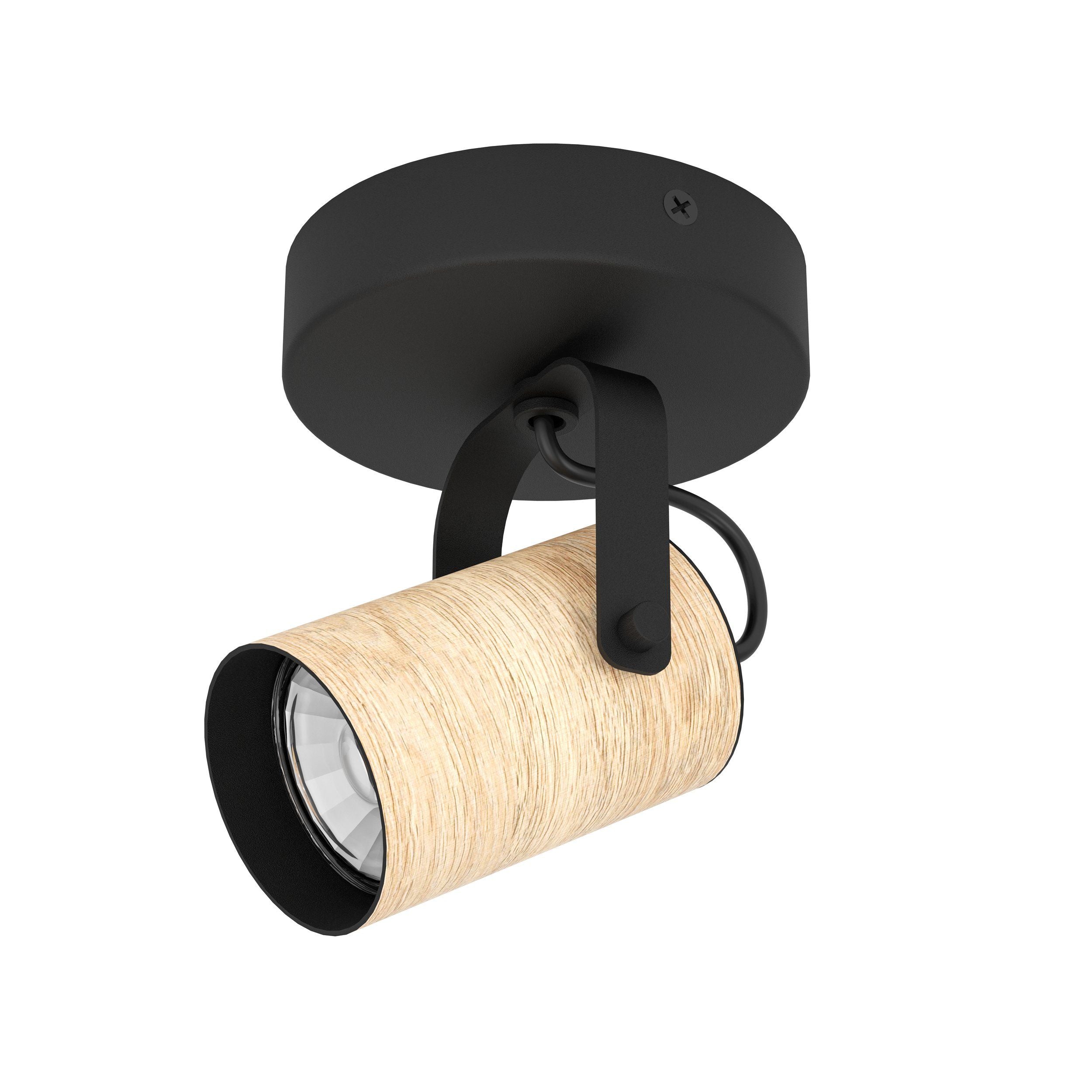 Stylish Steel Black CAYUCA Spot with Warm Lighting