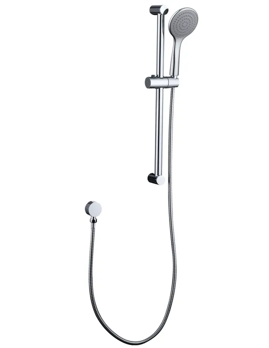 Hot Deal! PAVIA Chrome Shower Rail with Round Handheld Shower