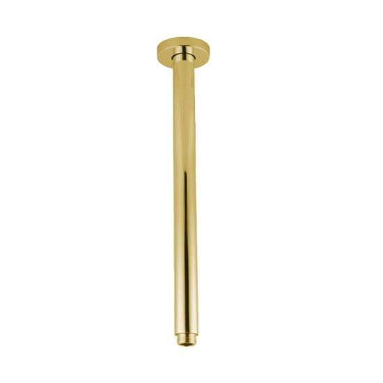 Hot Deal! PENTRO 400mm Round Brushed Yellow Gold Ceiling Shower Arm