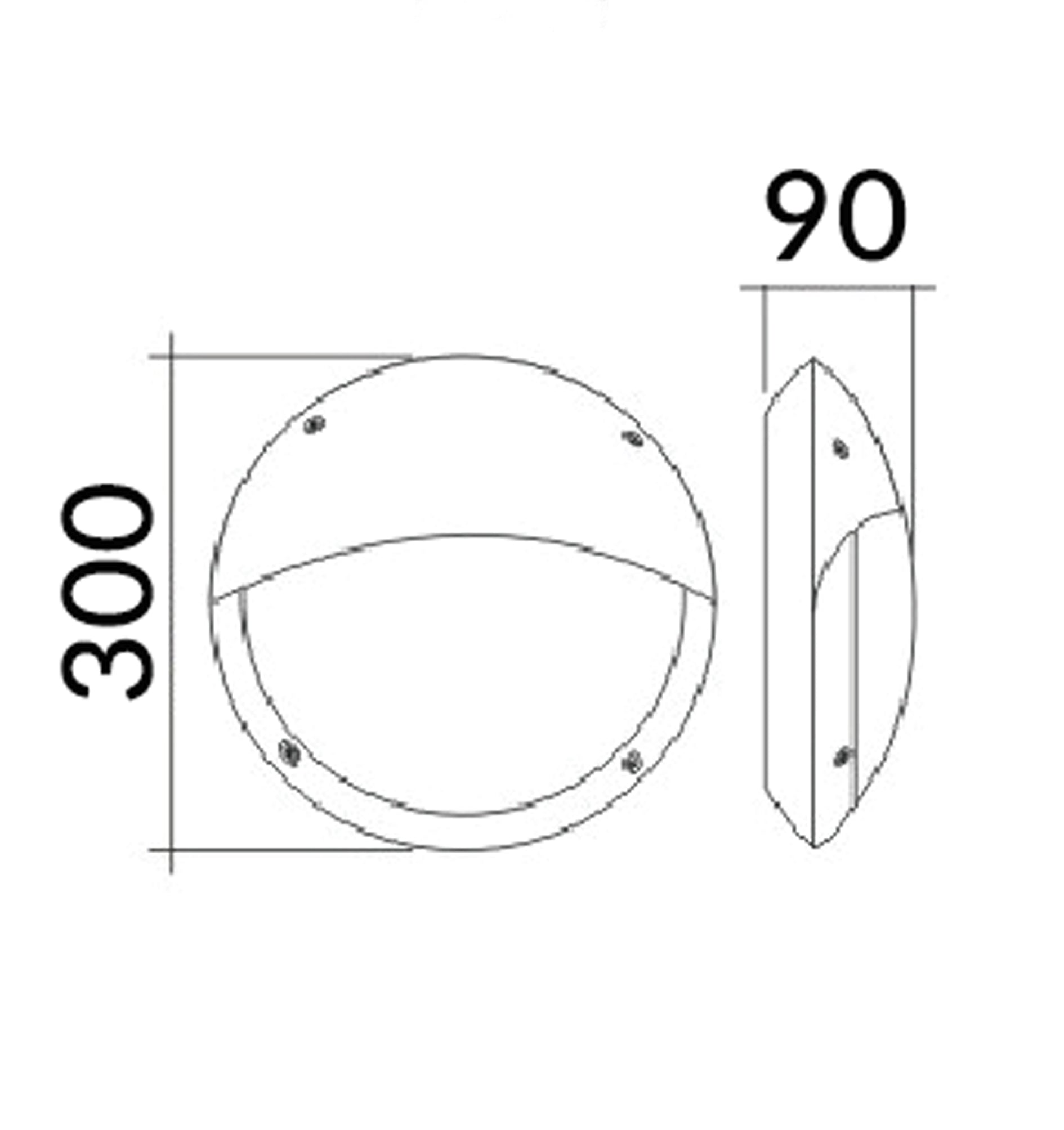 Hot Deal: Bulk Exterior LED Black Eyelid Bulkhead Lights with IP54 and IK10 Ratings