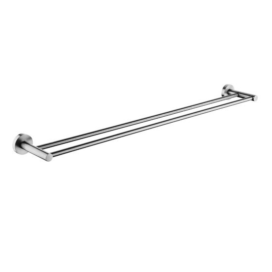 790mm Pentro Double Towel Rail in Brushed Nickel - Durable and Stylish